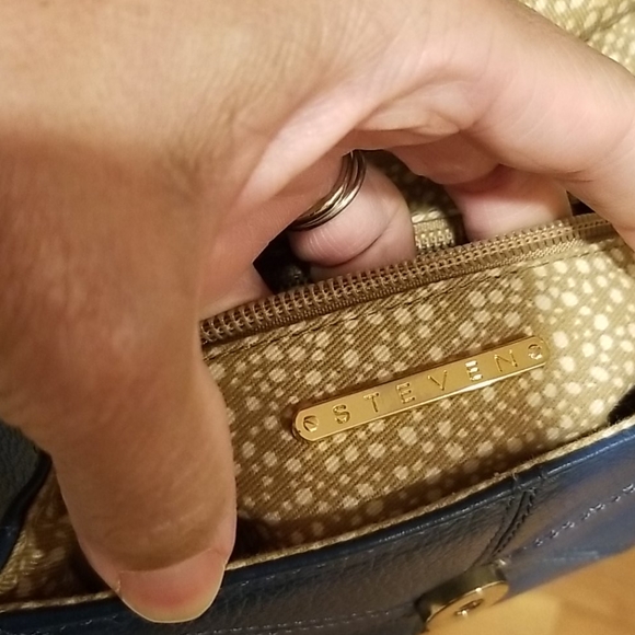 STEVEN cross body leather purse bag chain strap - Picture 4 of 8